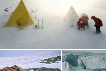 世界上风力最强的地方“南极州的联邦海湾”