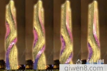 迪拜动感摩天楼可以360度旋转