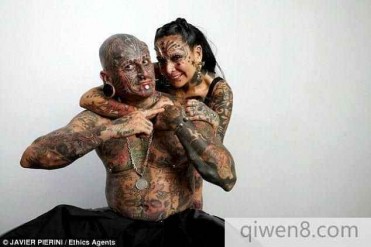 世界纹身最多的夫妇