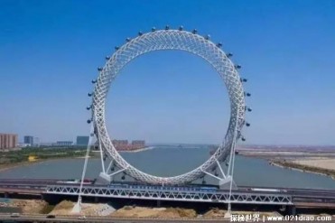 世界最大的空心摩天轮 中国山东白浪河摩天轮(直...