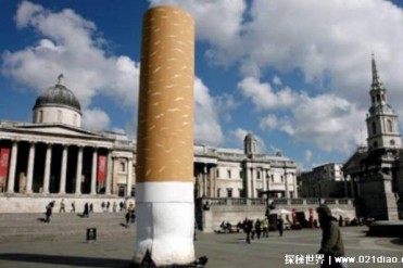 世界上最大的烟头 达9米多足足有三层楼高(雕塑作品)