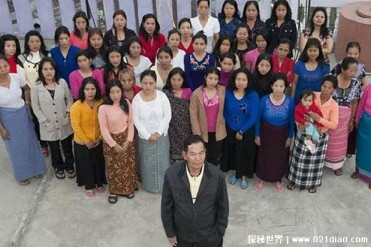 世界上老婆最多的男人 来自印度的男人锡安纳(共3...