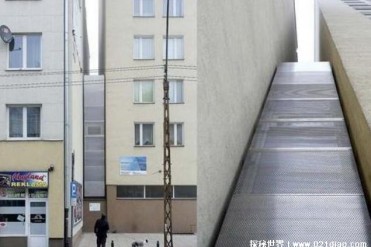 世界上最窄的房子 位于两栋公寓的缝隙之间(仅0.7米)