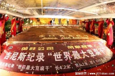 世界上最大的豆腐干 诞生于四川宜宾市(长达4.21米)