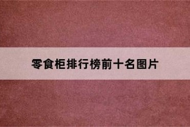 零食柜排行榜前十名图片